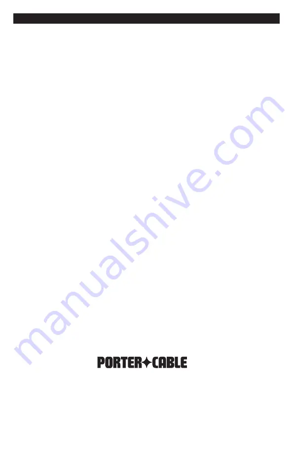 Porter-Cable PTR381 Instruction Manual Download Page 8