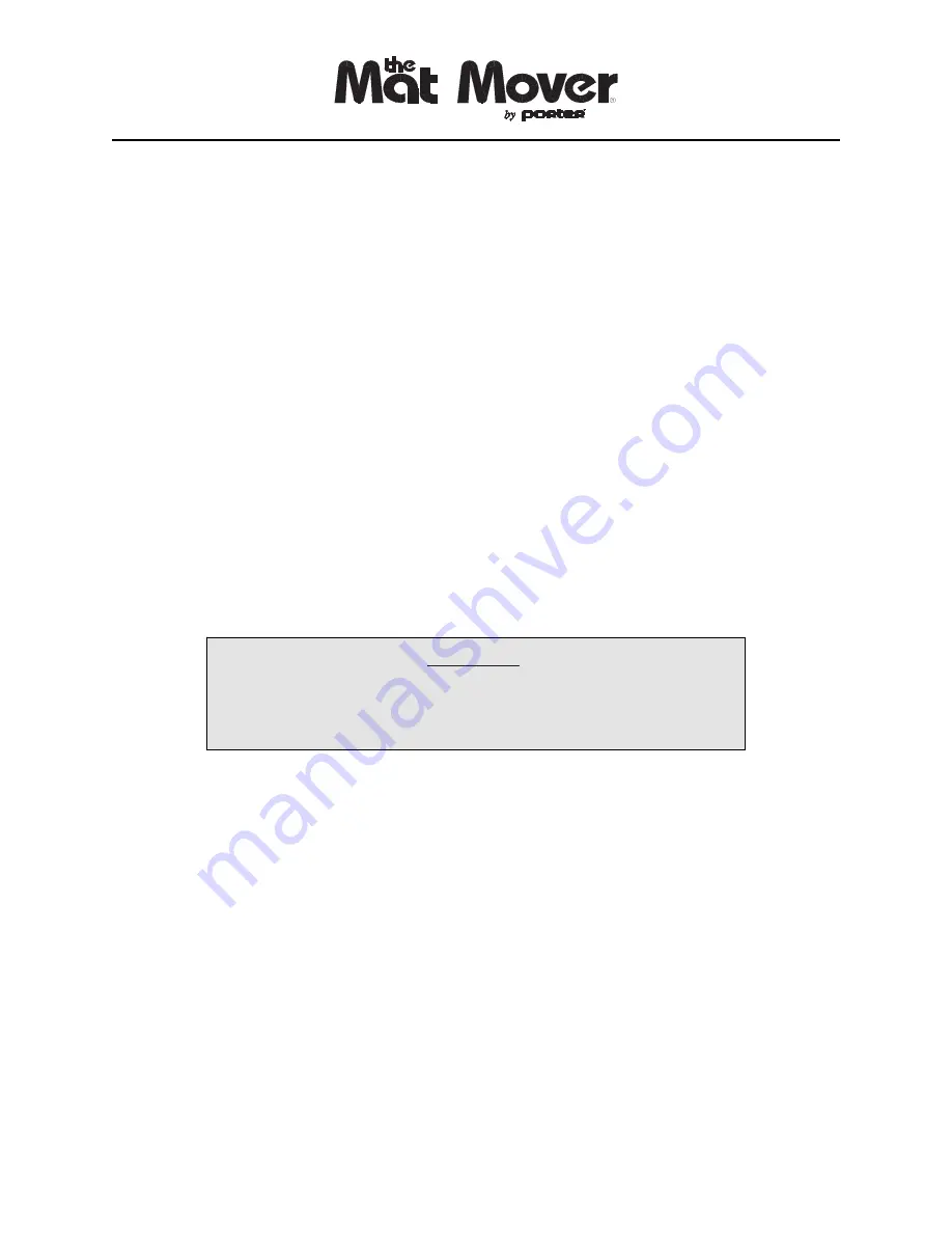 Porter 91101-100 Installation, Operation & Maintenance Manual Download Page 9