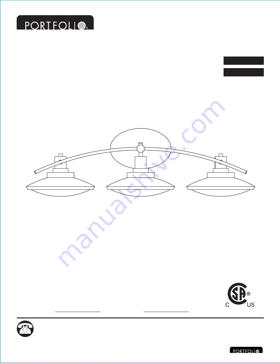 Portfolio 3-LIGHT VANITY BAR Скачать руководство пользователя страница 1