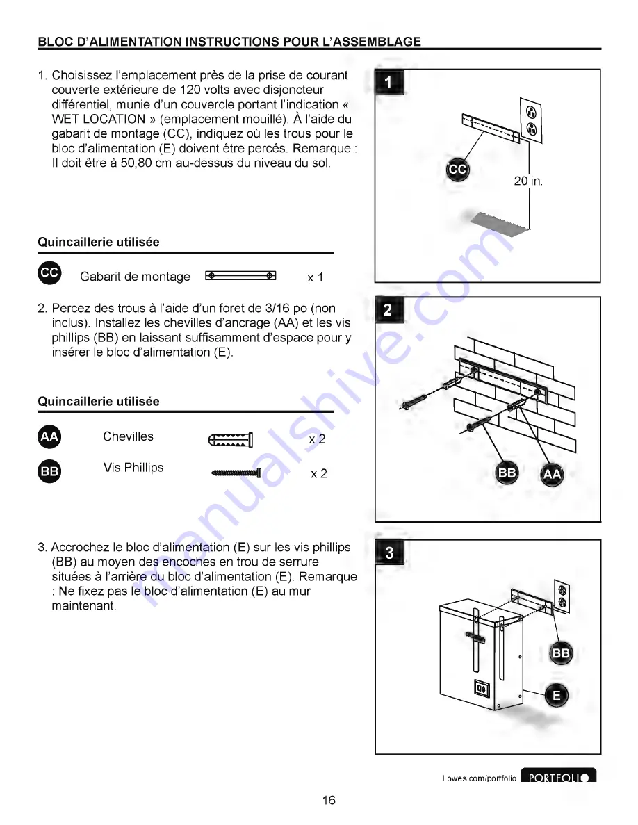 Portfolio ACCENT 00846 Assembly Instructions Manual Download Page 16