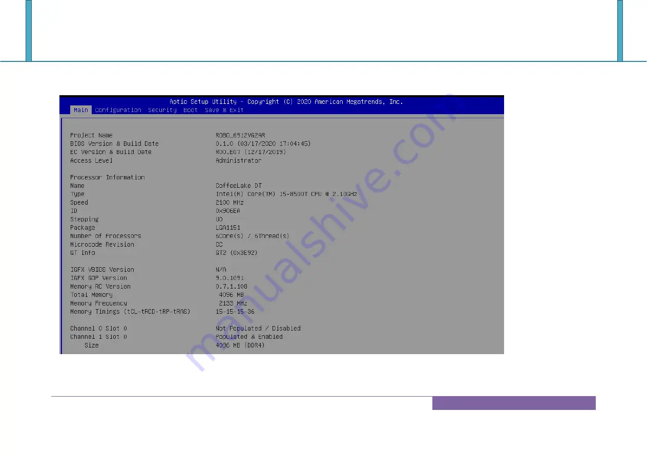 Portwell ROBO-6912VG2AR User Manual Download Page 42