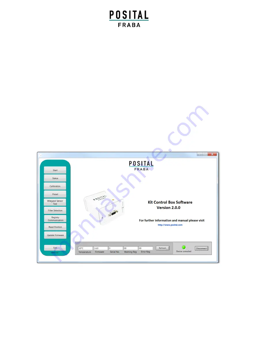 Posital Fraba KIT CONTROL BOX WITH GUI Manual Download Page 7