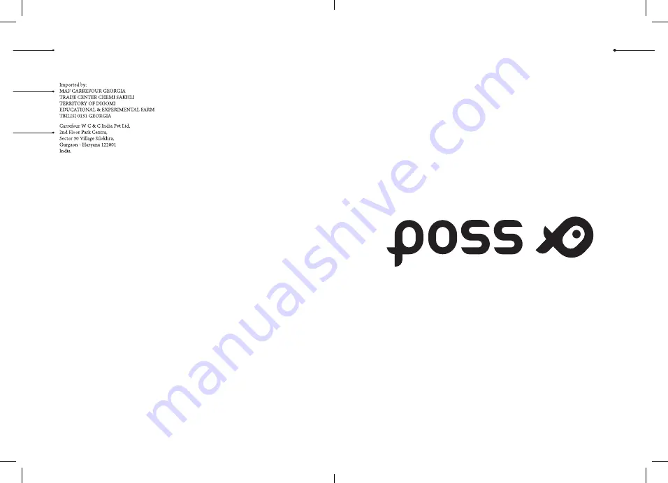 poss PSWMT792F Quick Start Manual Download Page 1