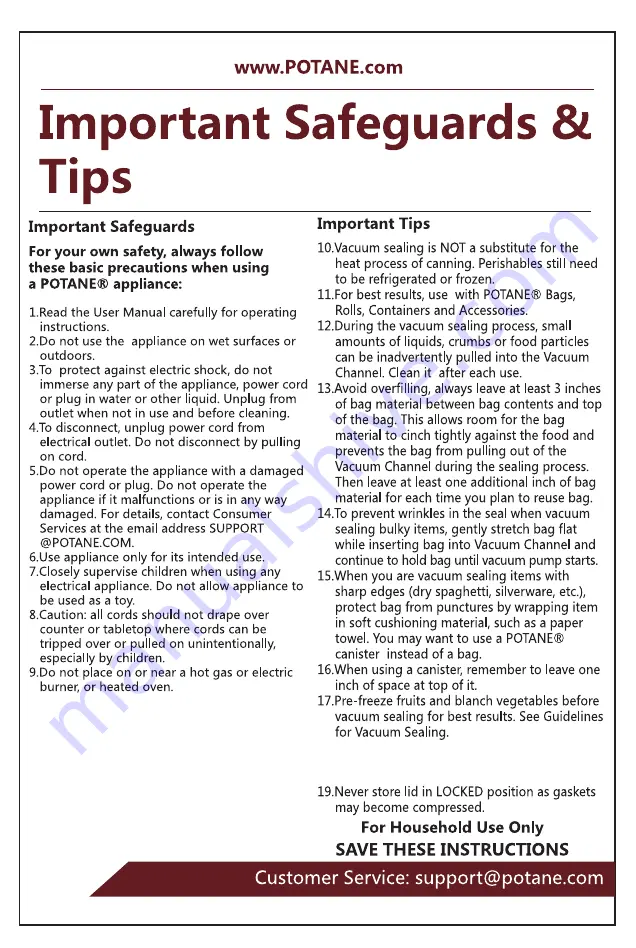 POTANE VS5736 User Manual Download Page 5