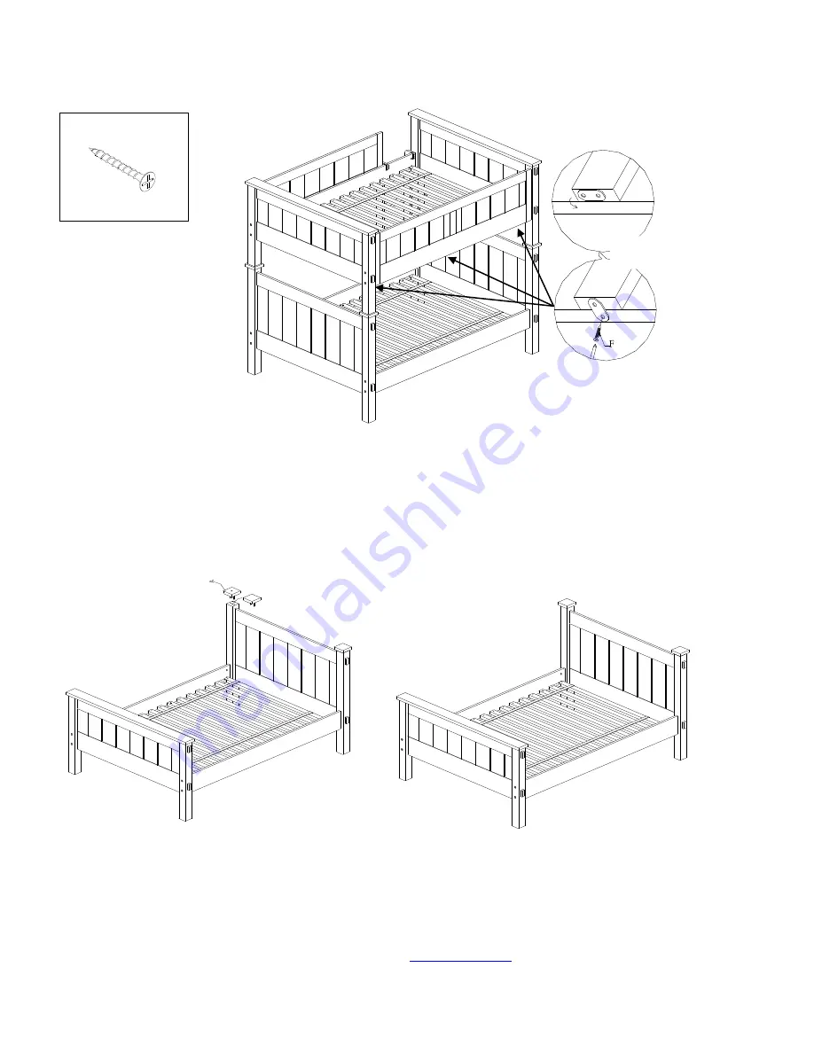 Pottery Barn Teen EMERSON BUNK BED FULL OVER FULL Скачать руководство пользователя страница 7