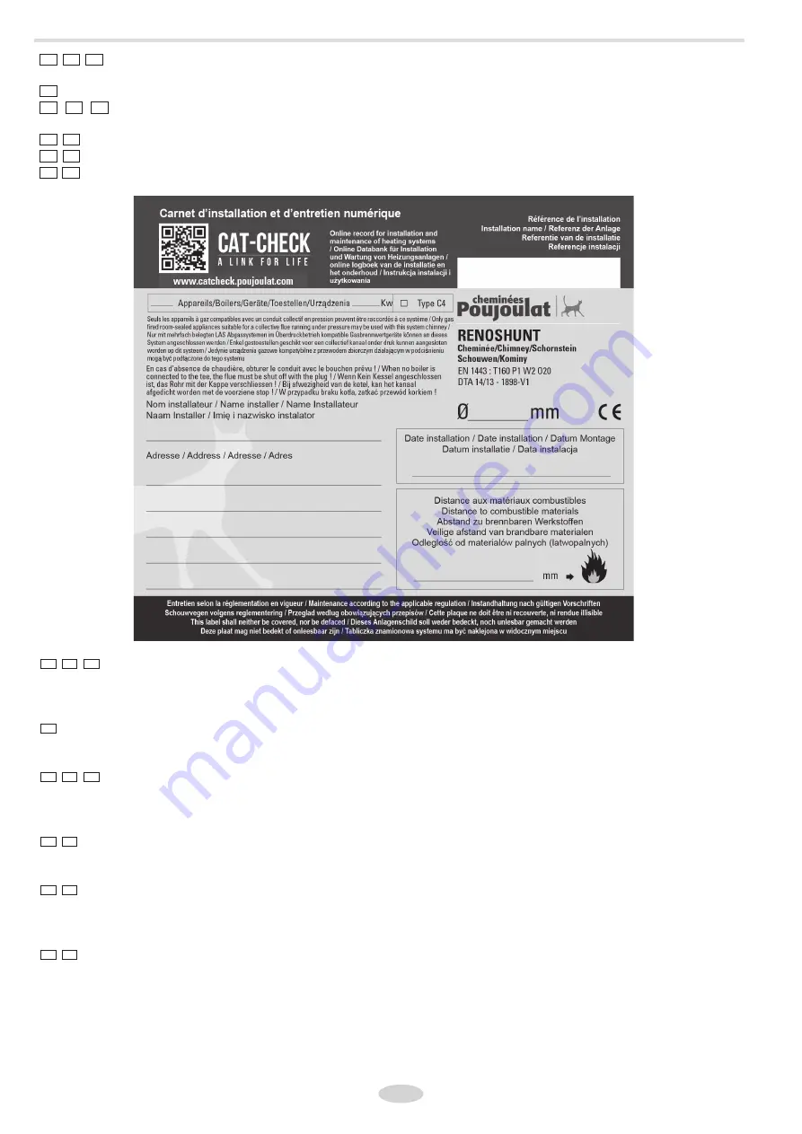 Poujoulat RENOSHUNT Installation Instructions Manual Download Page 8