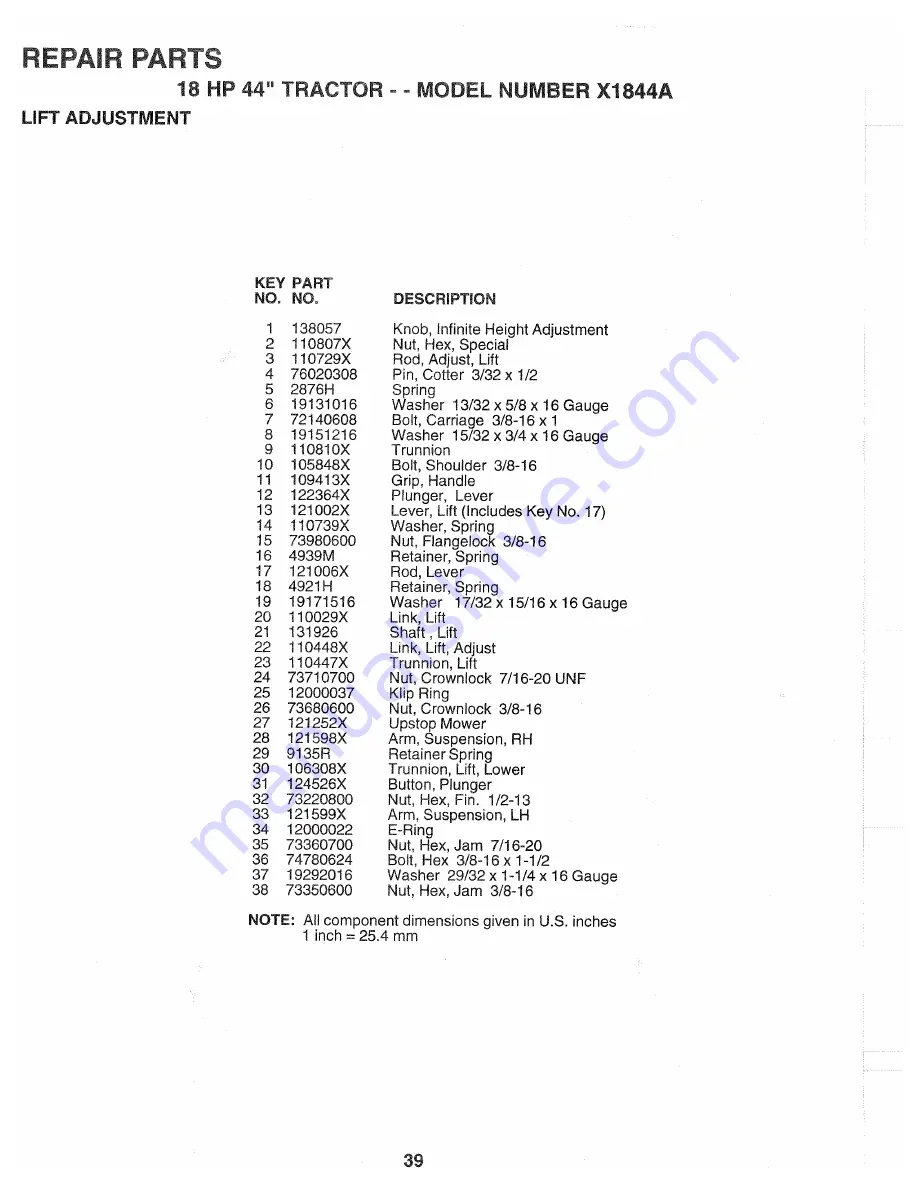 Poulan Pro 139700 Owner'S Manual Download Page 39