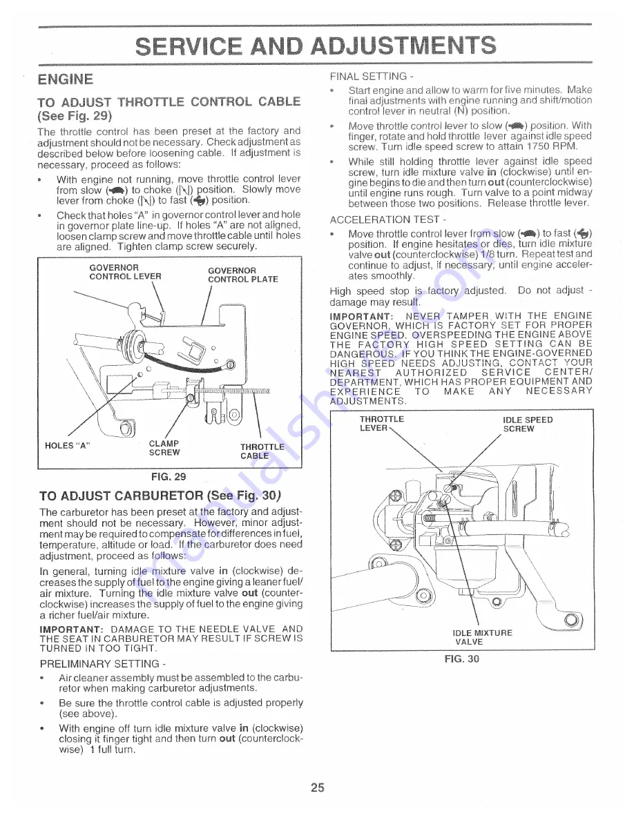 Poulan Pro 157469 Owner'S Manual Download Page 25