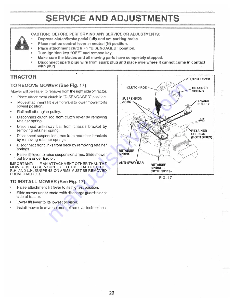 Poulan Pro 160464 Owner'S Manual Download Page 20