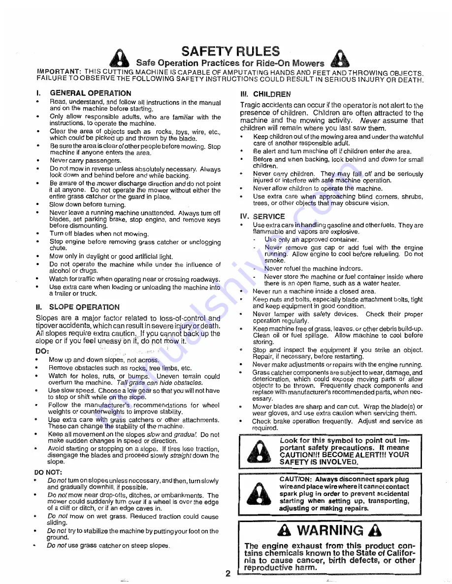 Poulan Pro 163022 Owner'S Manual Download Page 2