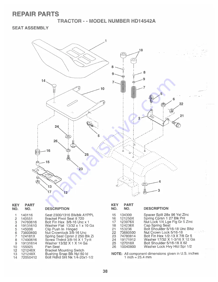 Poulan Pro 166120 Owner'S Manual Download Page 38