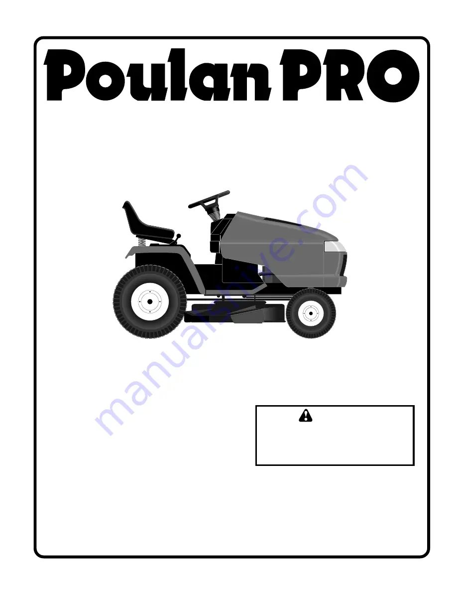 Poulan Pro 178497 Owner'S Manual Download Page 1