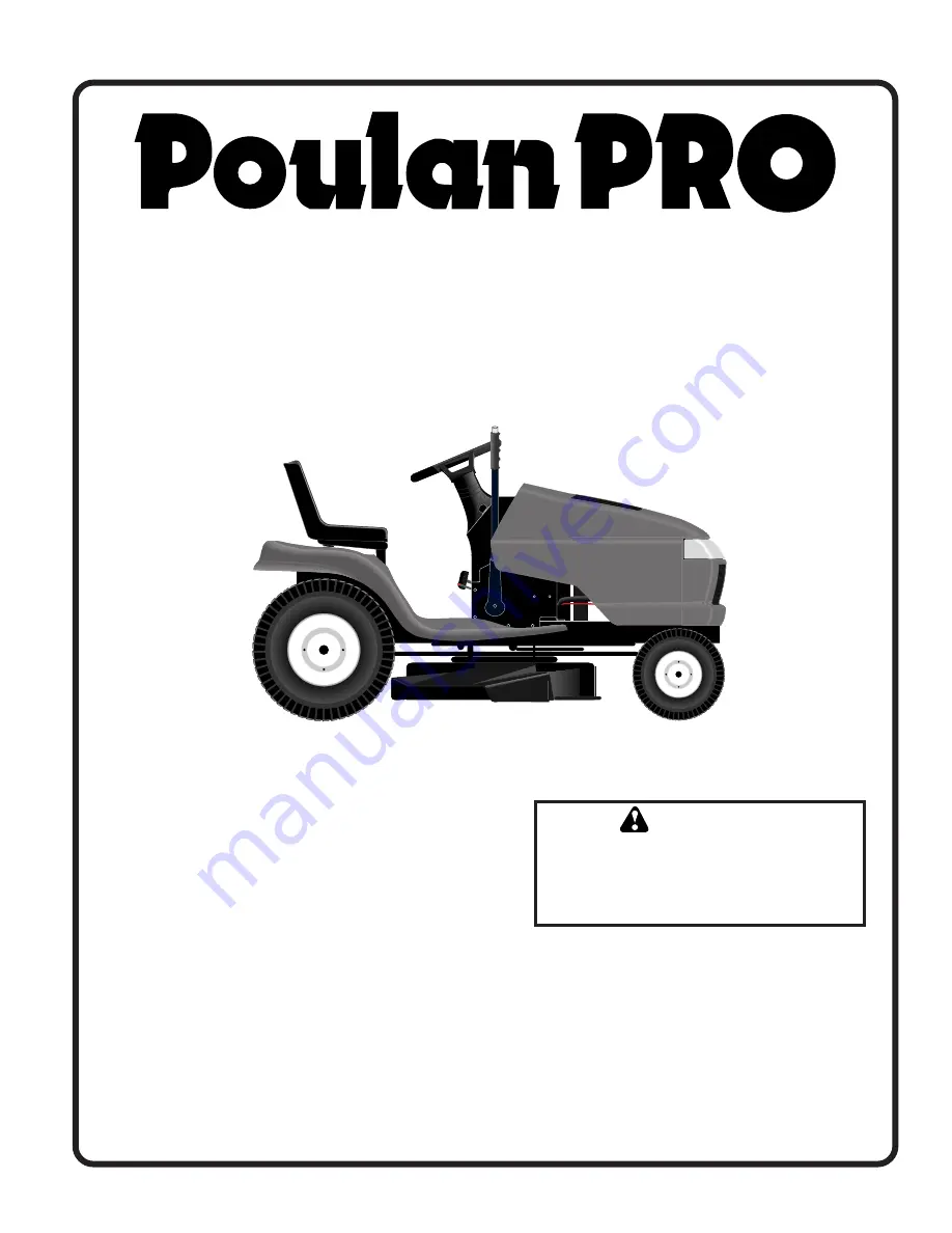 Poulan Pro 180265 Owner'S Manual Download Page 1