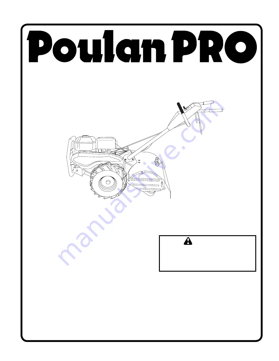 Poulan Pro 181121 Owner'S Manual Download Page 1