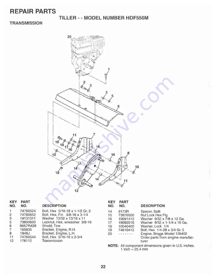 Poulan Pro 184860 Owner'S Manual Download Page 22