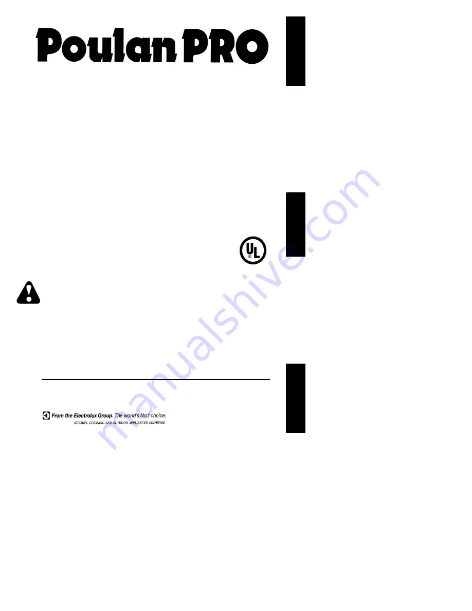 Poulan Pro 2002-04 Instruction Manual Download Page 1