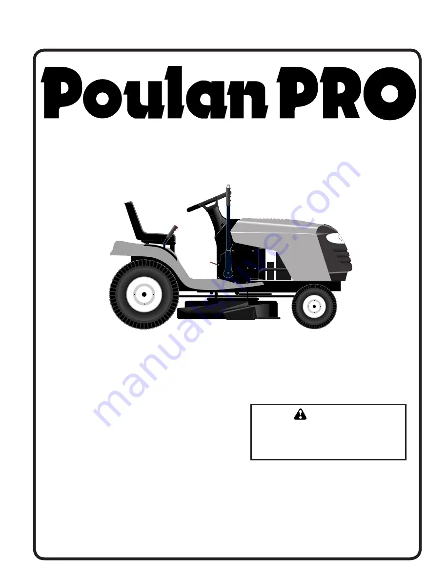 Poulan Pro 402559 Operator'S Manual Download Page 1