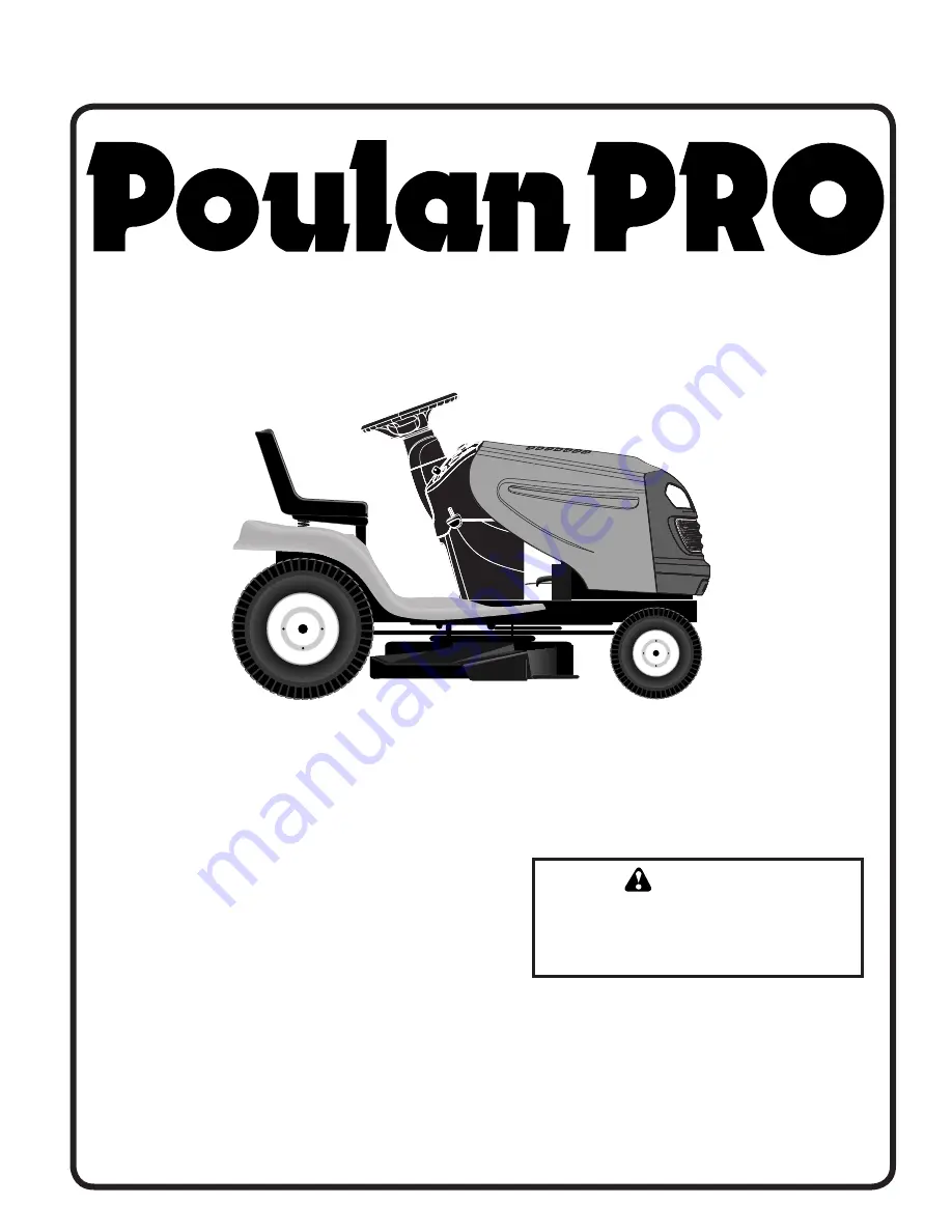 Poulan Pro 403320 Operator'S Manual Download Page 1