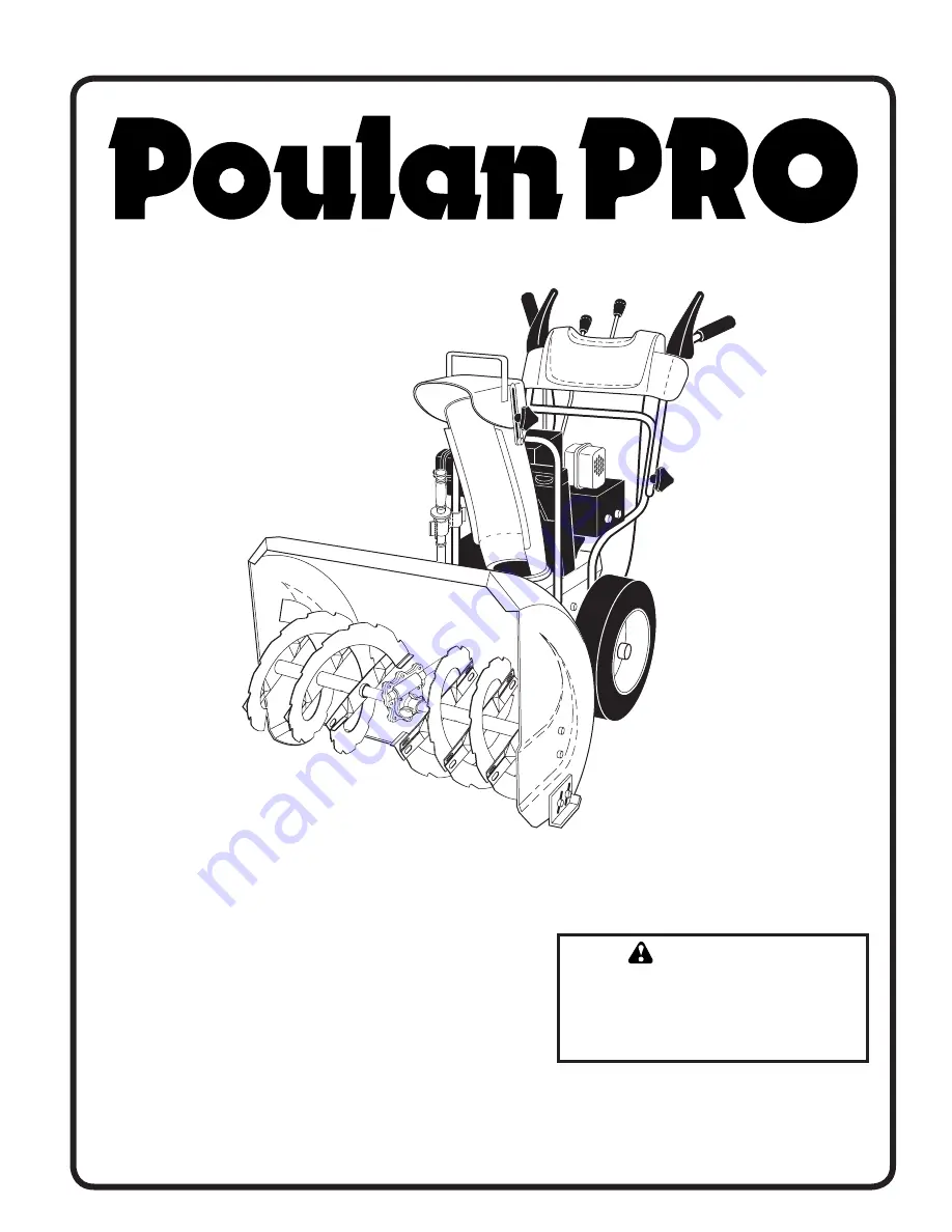 Poulan Pro 414643 Скачать руководство пользователя страница 1