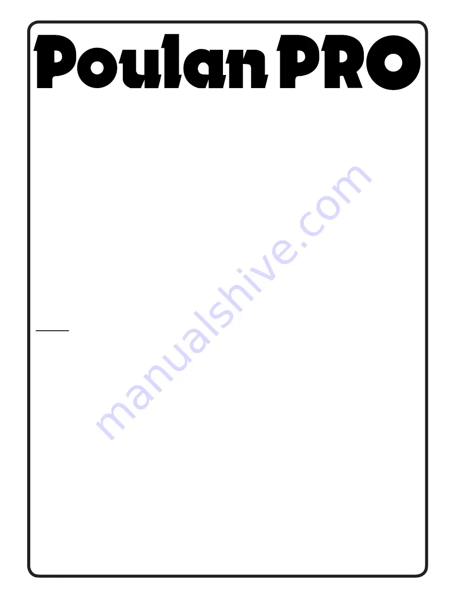 Poulan Pro 417150 Operator'S Manual Download Page 22