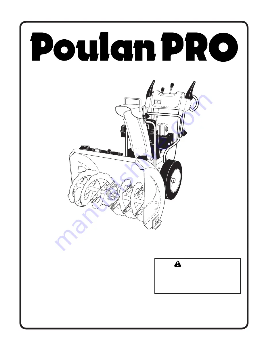 Poulan Pro 422073 Скачать руководство пользователя страница 1