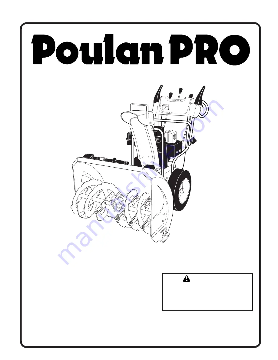 Poulan Pro 428556 Скачать руководство пользователя страница 1