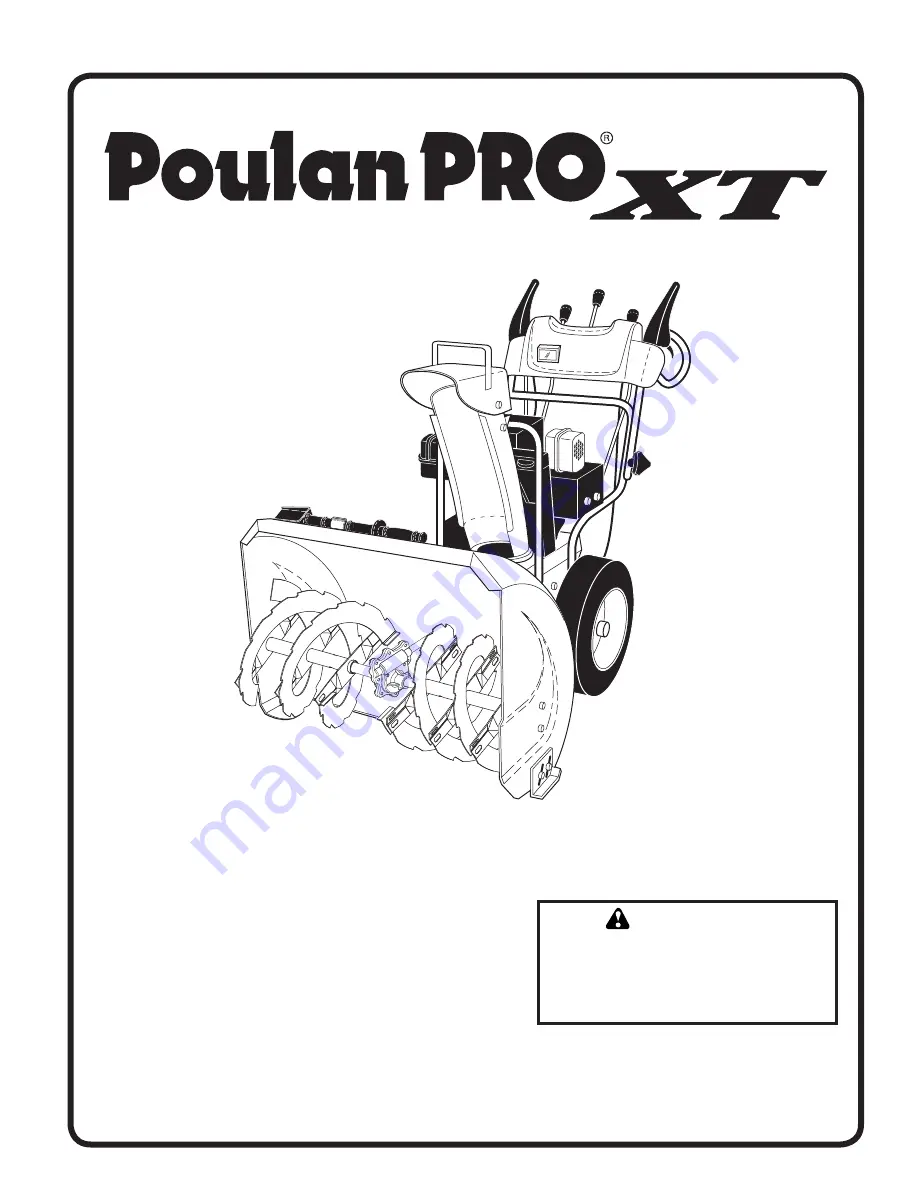 Poulan Pro 428861 Скачать руководство пользователя страница 1