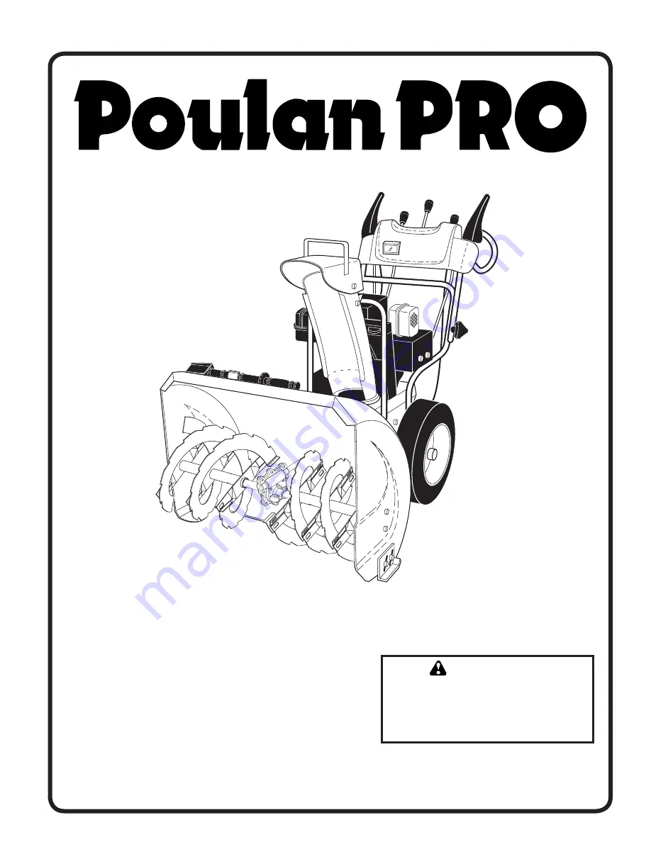 Poulan Pro 437390 Скачать руководство пользователя страница 1