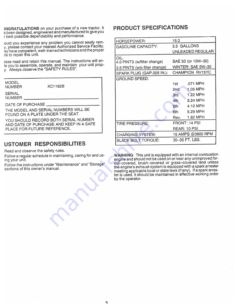 Poulan Pro 954005131 Operator'S Manual Download Page 3