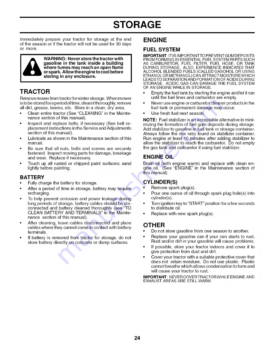 Poulan Pro 96011019600 Owner'S Manual Download Page 24