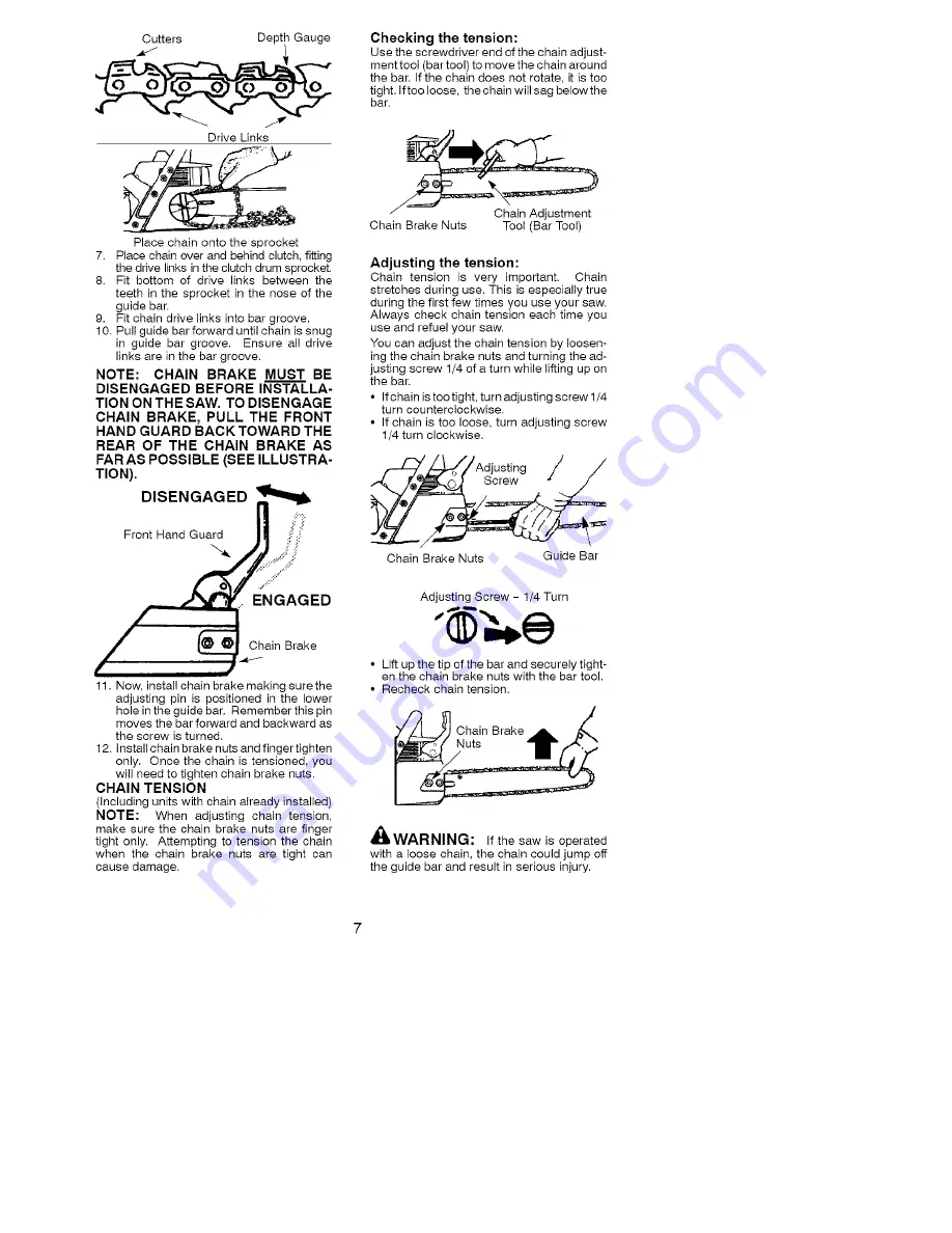 Poulan Pro BH2160 Instruction Manual Download Page 7