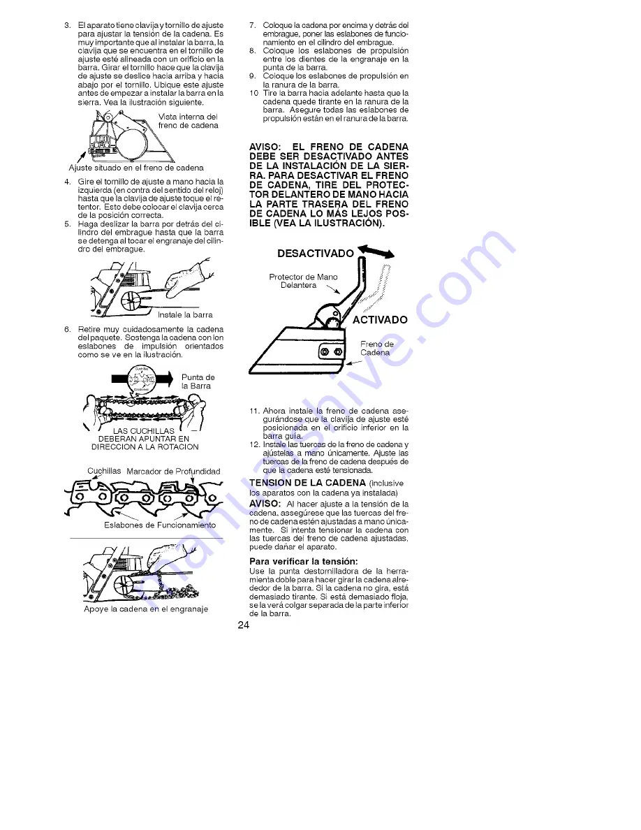 Poulan Pro BH2160 Instruction Manual Download Page 24