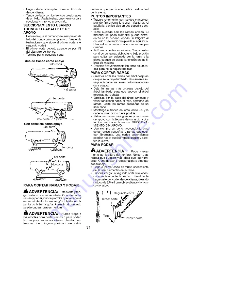 Poulan Pro BH2160 Instruction Manual Download Page 31