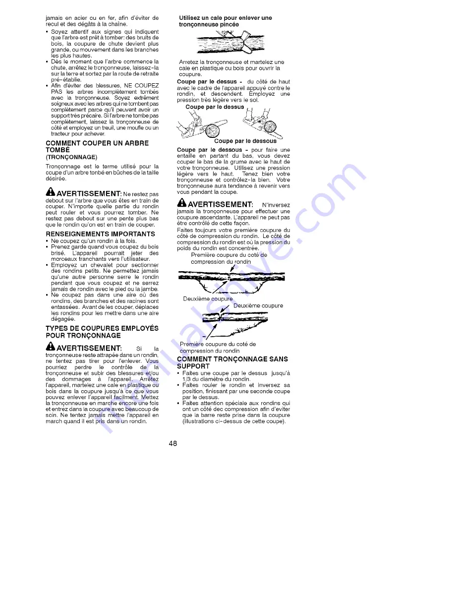 Poulan Pro BH2160 Instruction Manual Download Page 48