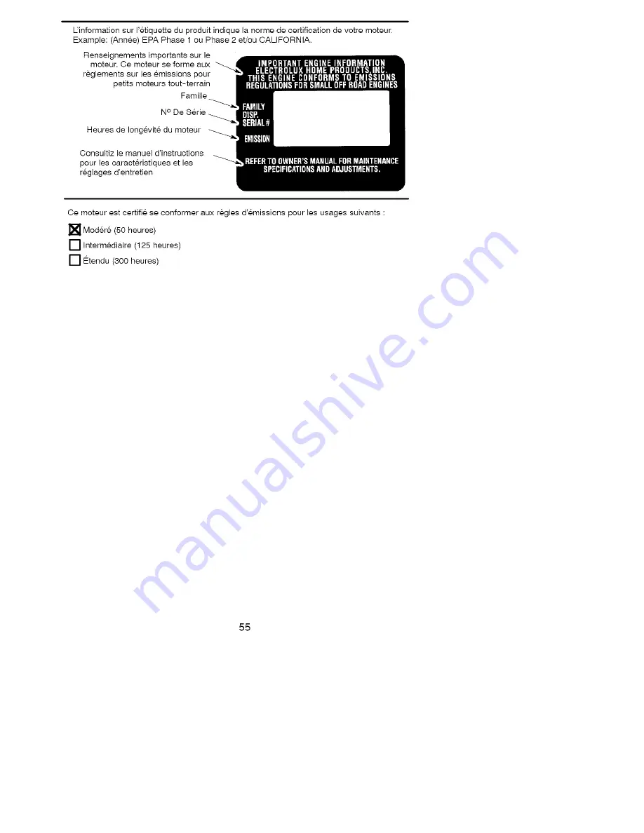 Poulan Pro BH2160 Instruction Manual Download Page 55