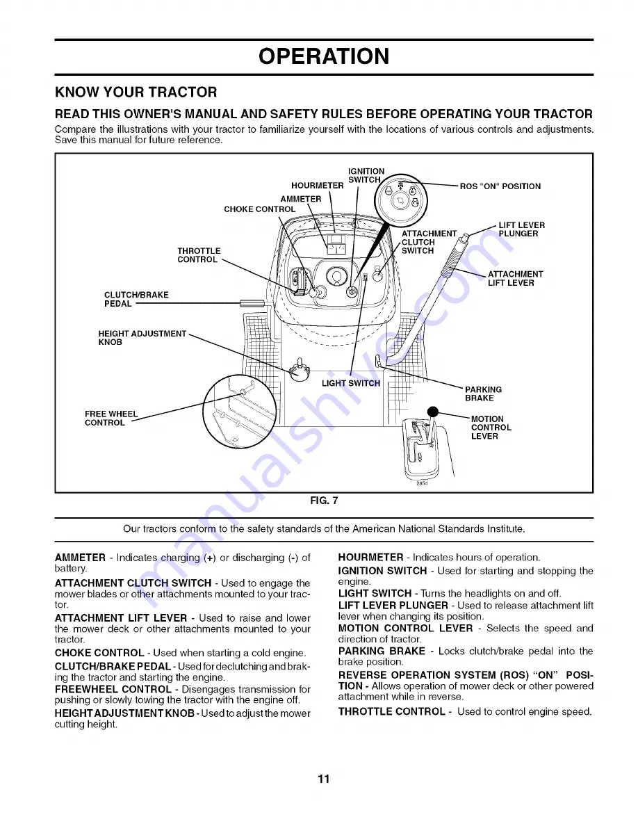 Poulan Pro DB27H48YT Operator'S Manual Download Page 11