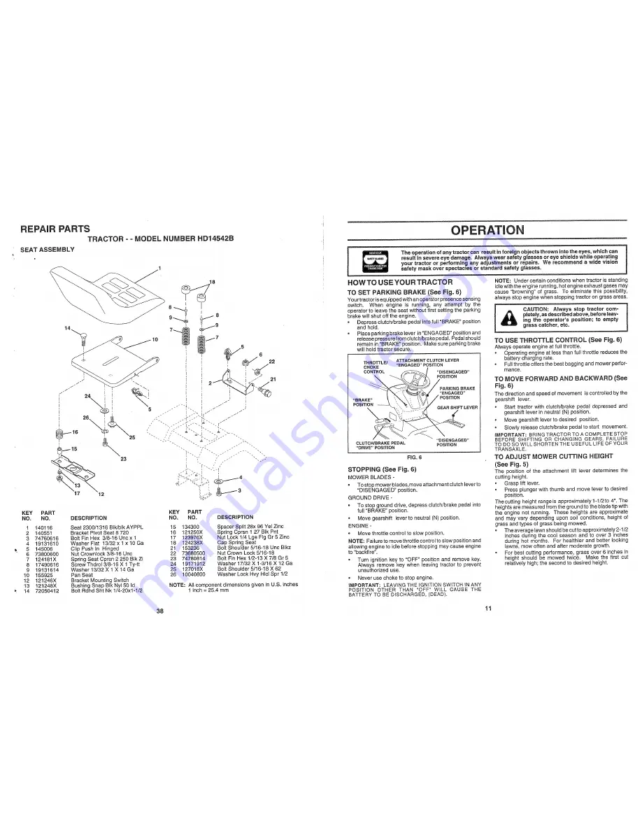 Poulan Pro HD14542B Скачать руководство пользователя страница 11