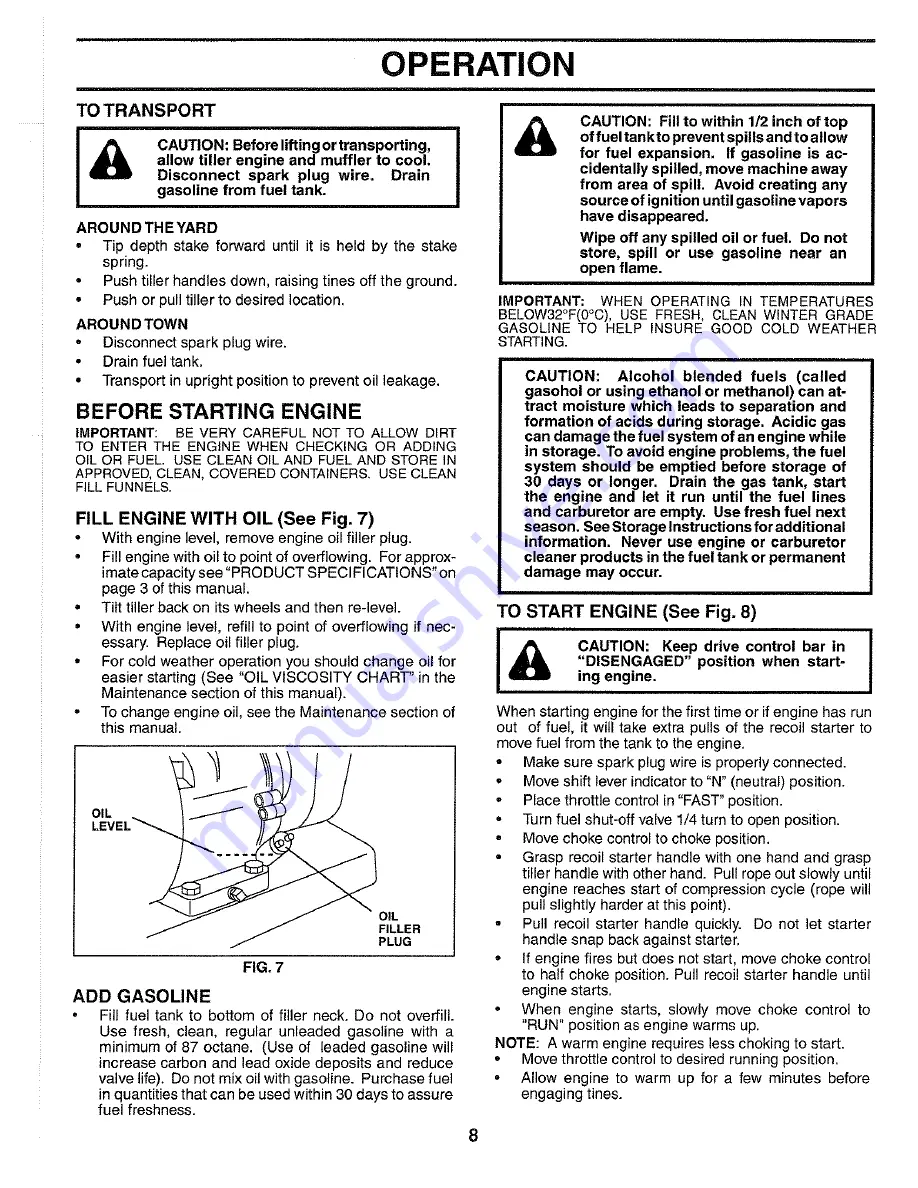 Poulan Pro HDF550M Owner'S Manual Download Page 8