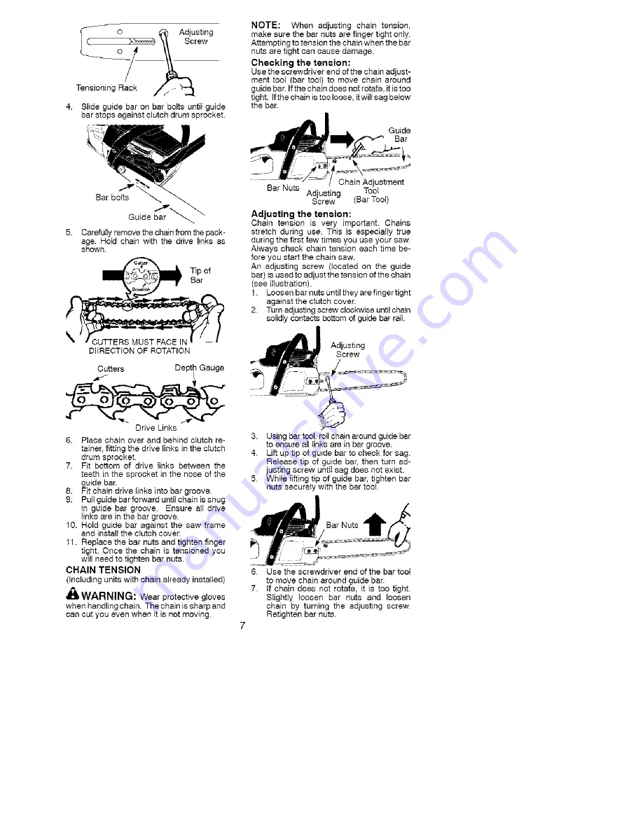 Poulan Pro P4018WTL Instruction Manual Download Page 7