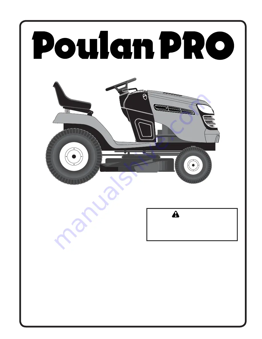 Poulan Pro PB185A42 Operator'S Manual Download Page 1