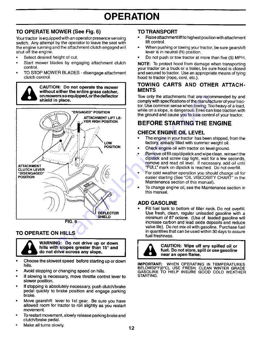 Poulan Pro PC1538C Скачать руководство пользователя страница 12