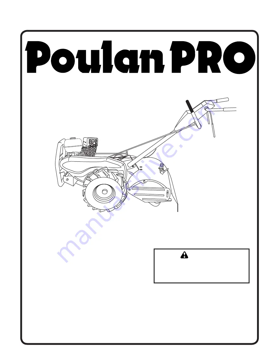 Poulan Pro PDRT900 Operator'S Manual Download Page 1