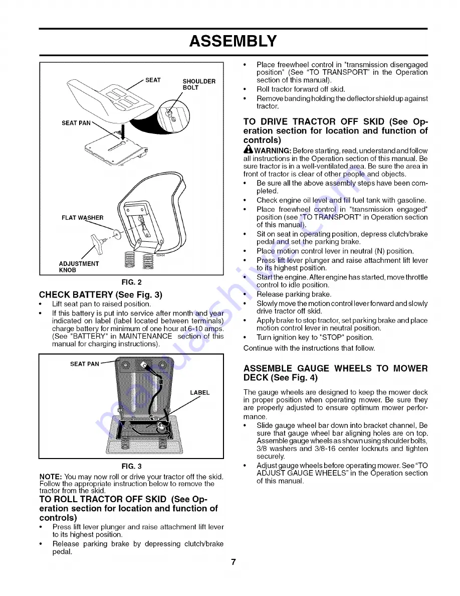 Poulan Pro PK19H42LT Operator'S Manual Download Page 7