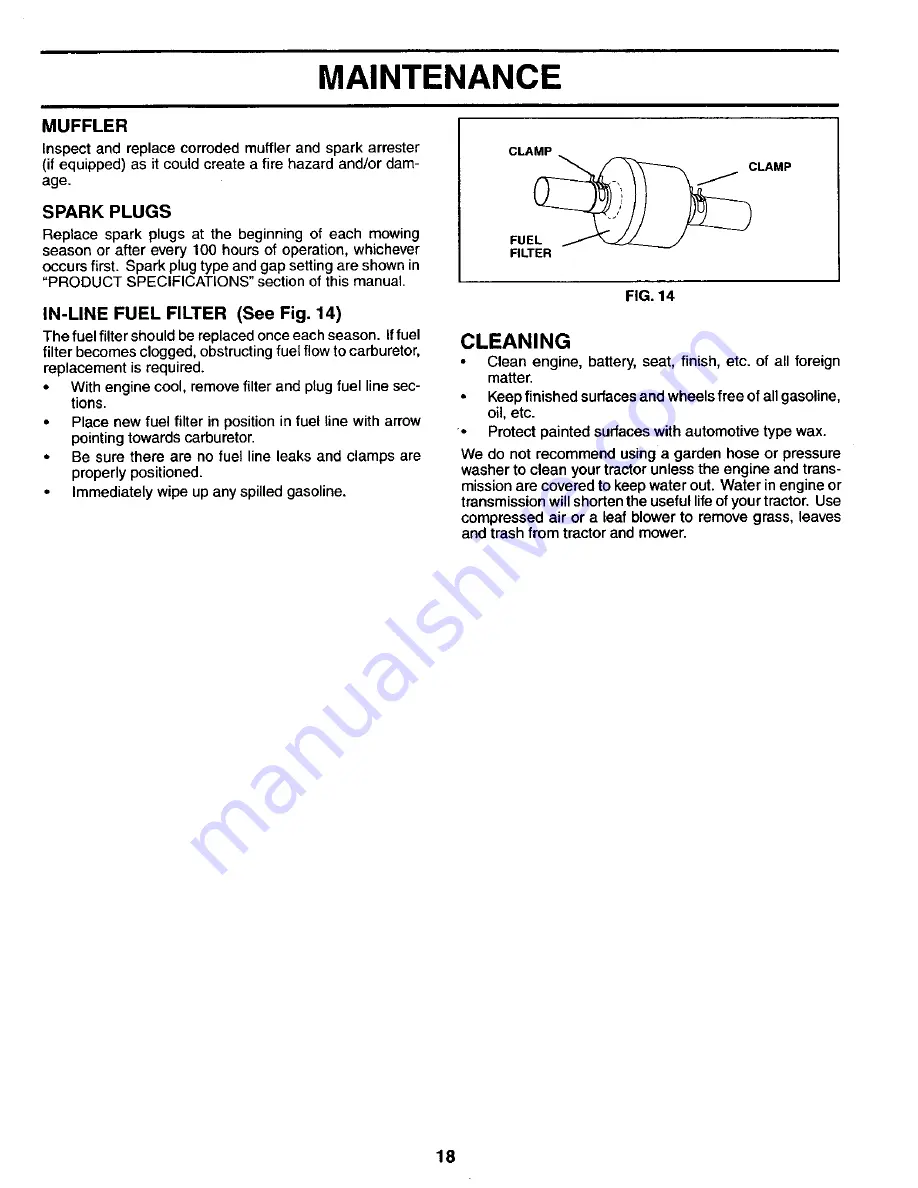 Poulan Pro PO1538D Owner'S Manual Download Page 18