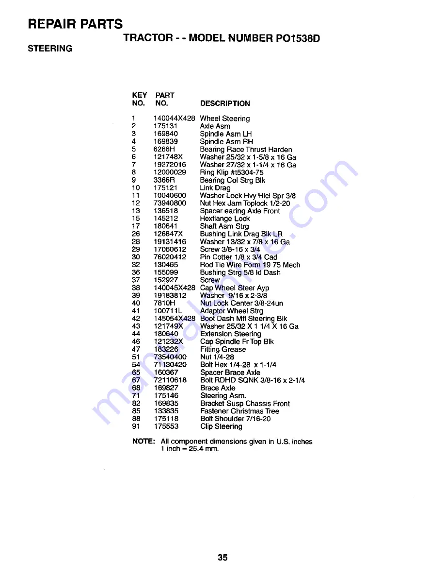 Poulan Pro PO1538D Owner'S Manual Download Page 35