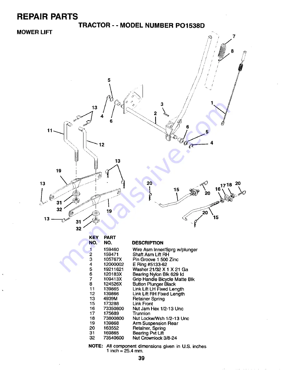 Poulan Pro PO1538D Скачать руководство пользователя страница 39