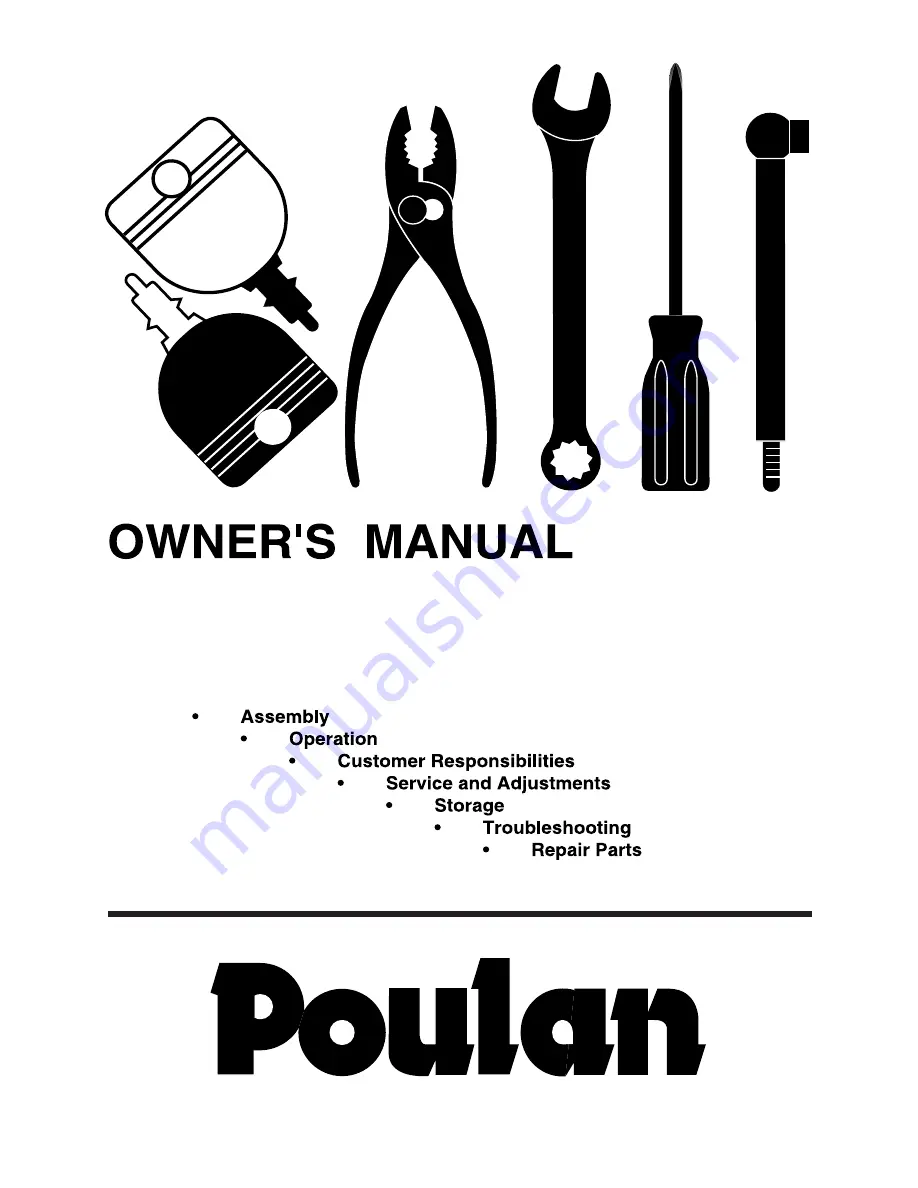 Poulan Pro PO165H42STA Owner'S Manual Download Page 1