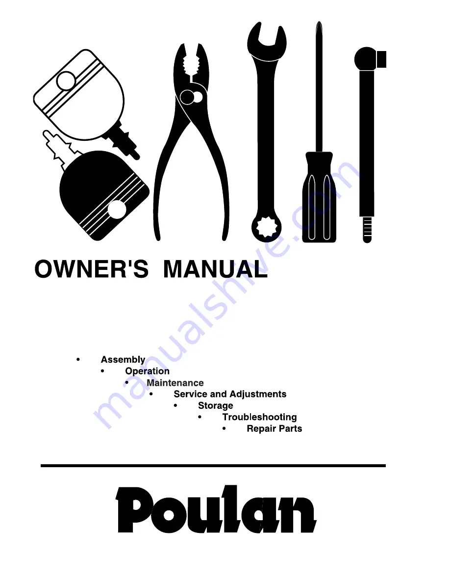 Poulan Pro POGT20T48STA Owner'S Manual Download Page 1