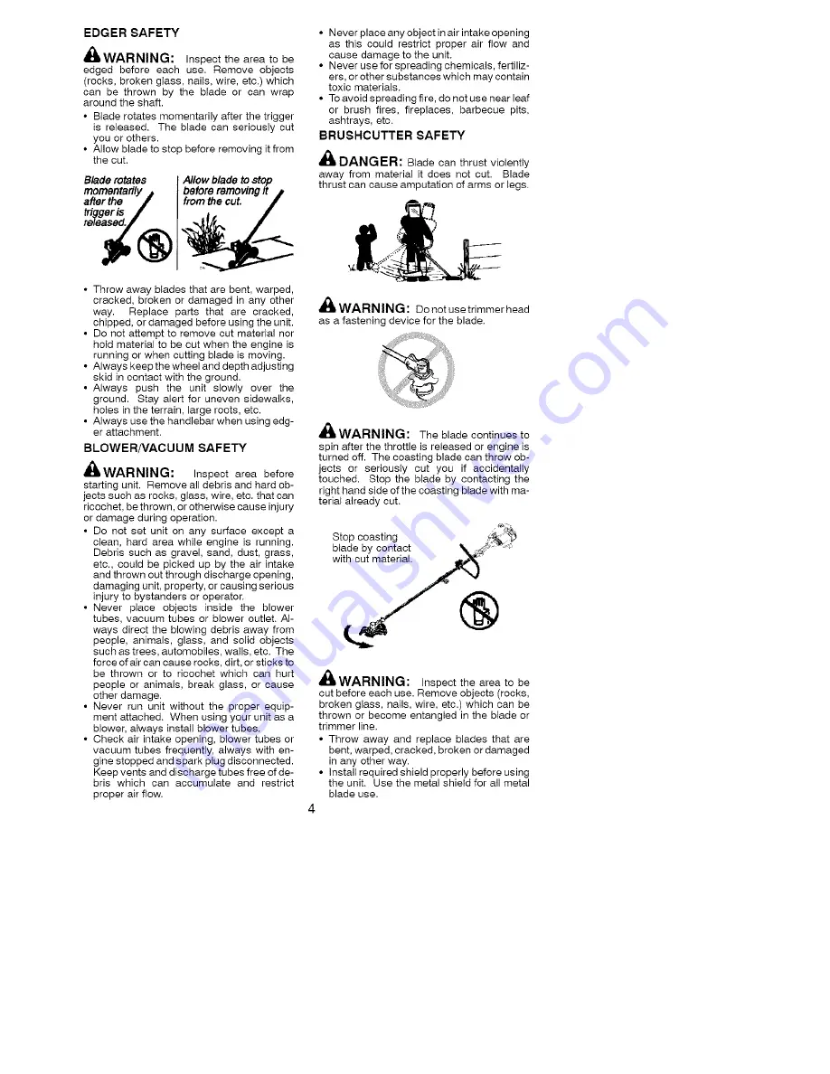 Poulan Pro PP036 Instruction Manual Download Page 4