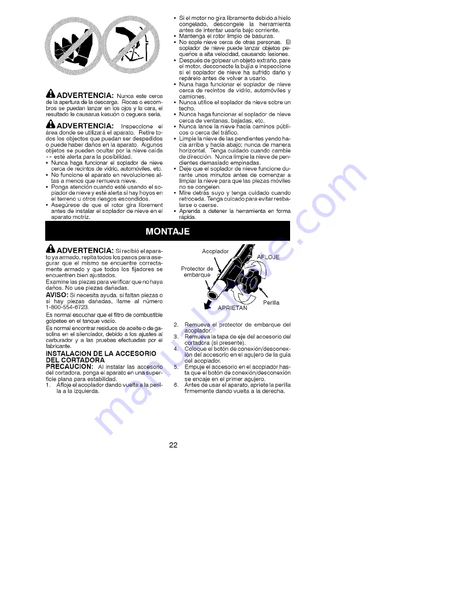 Poulan Pro PP036 Instruction Manual Download Page 22